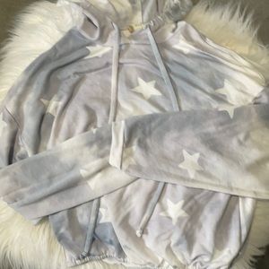 Altar’d State Blue/White Star Drawstring Top XS